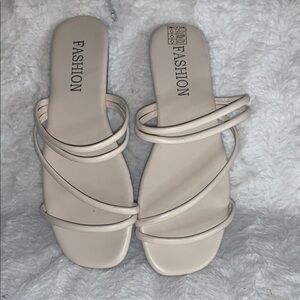 New Beige Strappy Women's Sandals